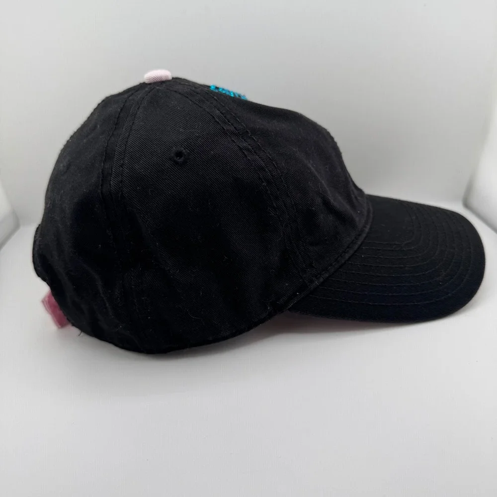 Guy Harvey Baseball Cap Women OSFA Black Pink Good Rhinestone Marlin Nautical